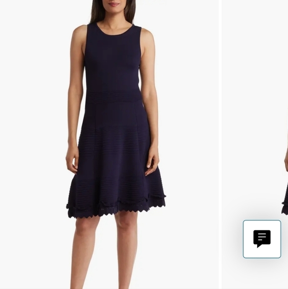 Eliza J Dresses & Skirts - Eliza J Dark Navy Sleeveless A-Line Sweater Dress M